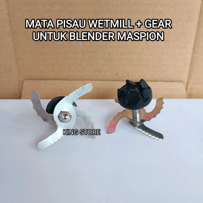 MATA PISAU WETMILL BUMBU + GEAR GIGI BLENDER MASPION