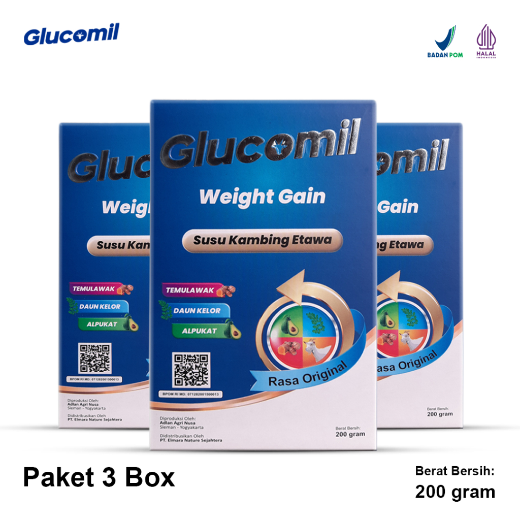 

GLUCOMIL - Susu Kecerdasan Anak & Menambah Nafsu Makan Anak - Susu Bubuk Etawa Plus Ekstrak Alpukat