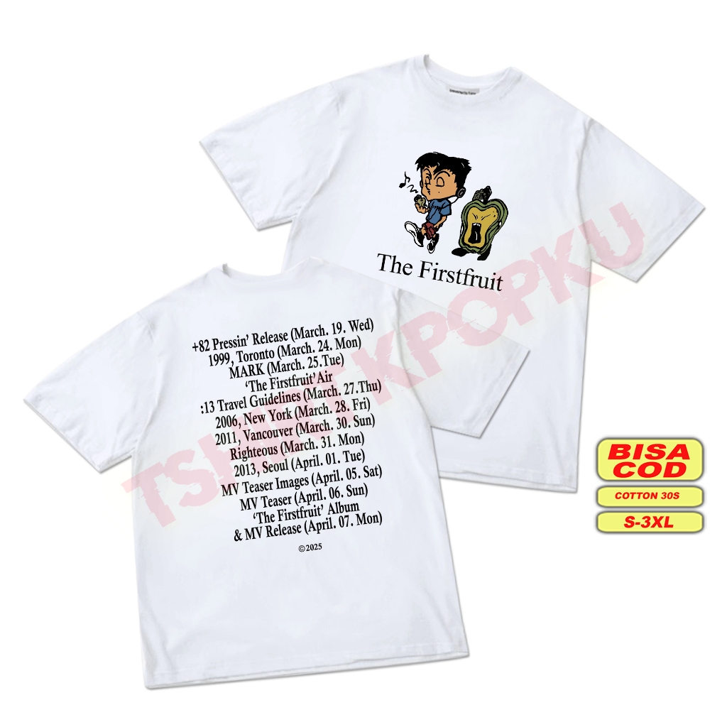 Kaos korean kpop mark lee nct THE FIRTSFRUIT versi DEPAN BELAKANG