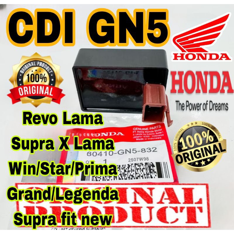 CDI UNIT HONDA GN5 KUALITAS ASLI ORIGINAL SUPRA X, REVO lama supra fit lama GRAND legenda  prima sta