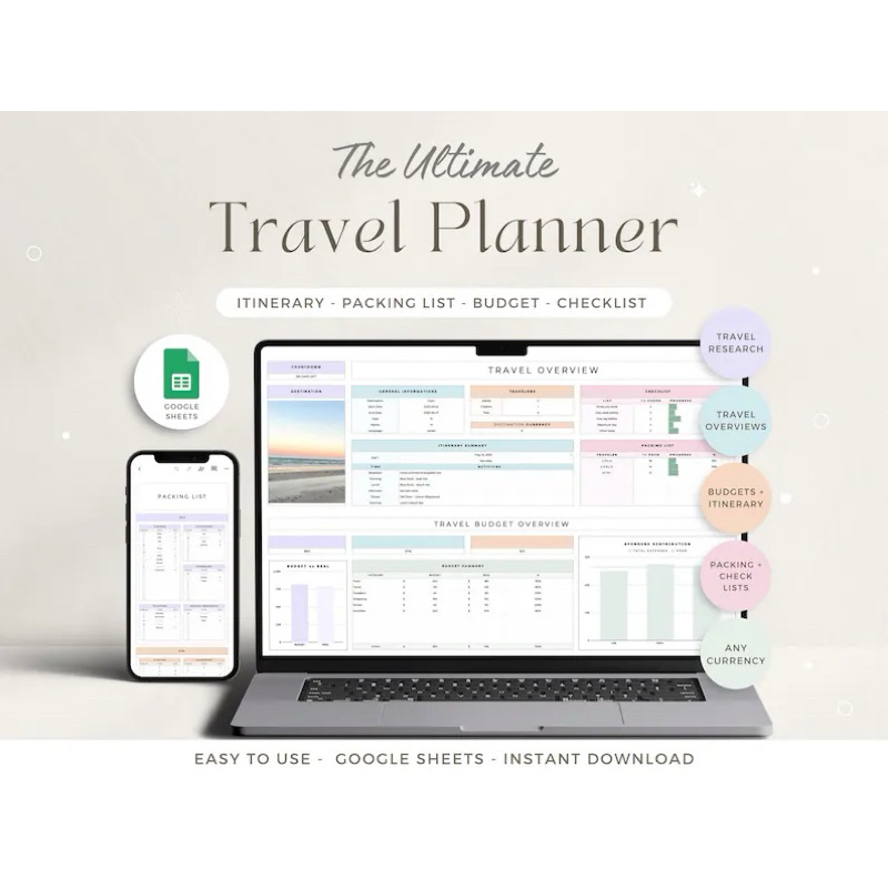 

Travel Planner | Ultimate Travel Planner | Perencanaan Liburan | Spreadsheet Travel Planner