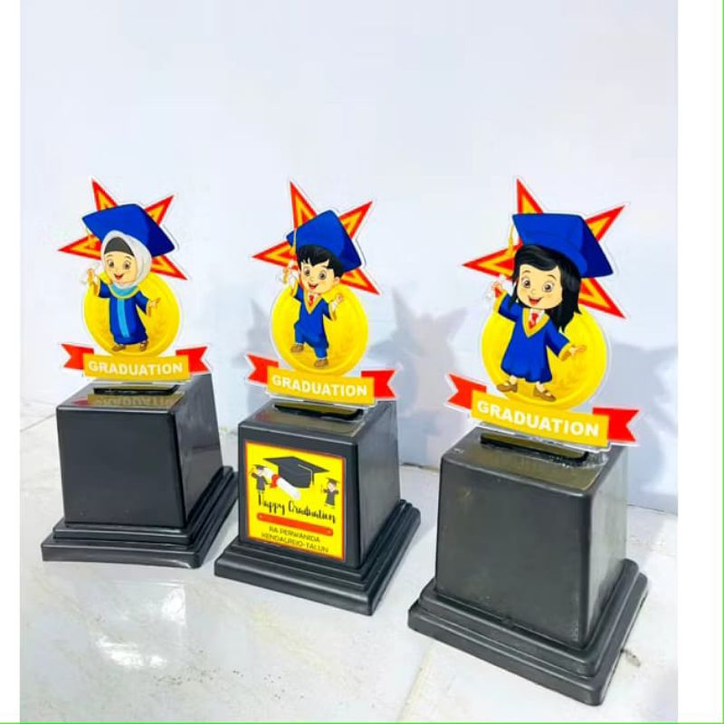 Piala Wisuda TK Model Bintang Plakat Wisuda Anak Model Bintang Toga Piala Wisuda Akrilik Custom
