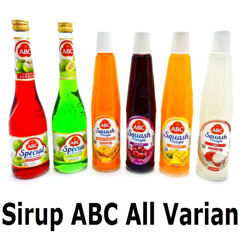ABC Sirup Special Grade Coco Pandan Melon Jeruk 490 ml | ABC Squash Delight Sirup Jeruk Floridina & 