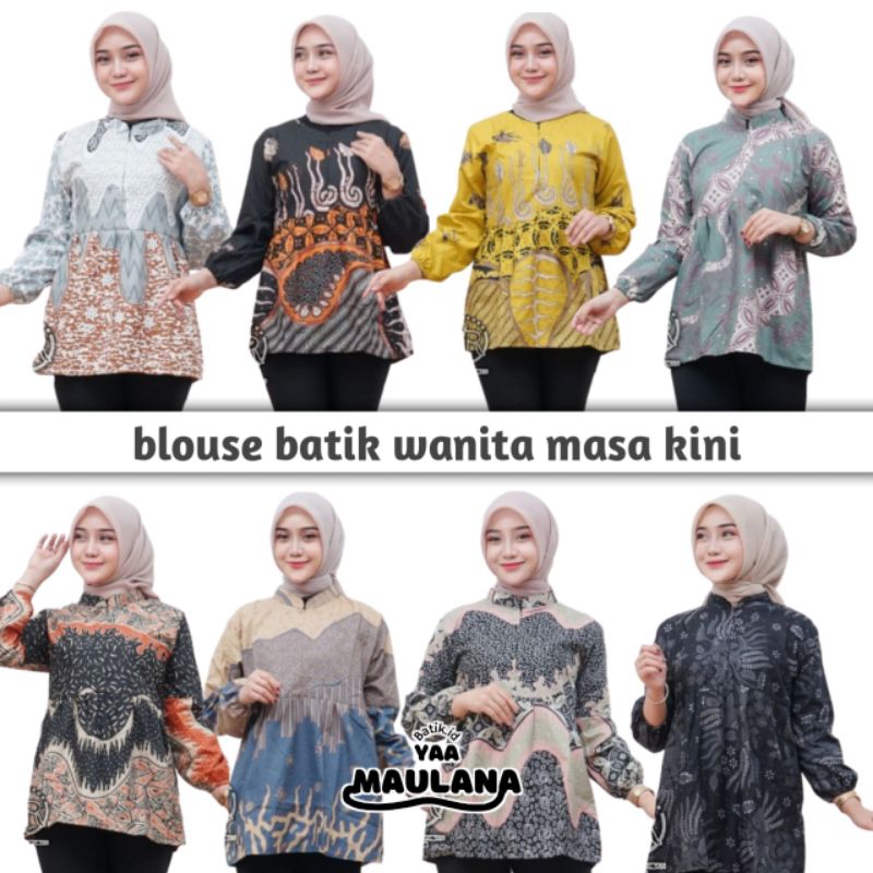 BLOUSE BATIK WANITA || BLOUSE WANITA MASA KINI || ATASAN BATIK || BLOUSE BATIK