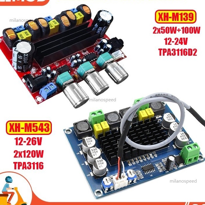 Flash M139 M543 Kit Power Amplifier Class D DITAL AUDIO TPA3116D2 1224V 2x5W1W 2x12W Stereo Subwoofe