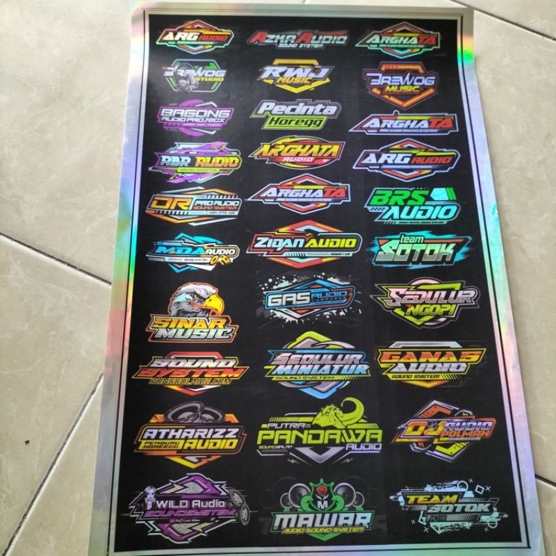 

STIKER SOUNDSYSTEM / STIKER SOUND /STIKER AUDIO MINIATUR 1 LEMBAR /STIKER HOLOGRAM