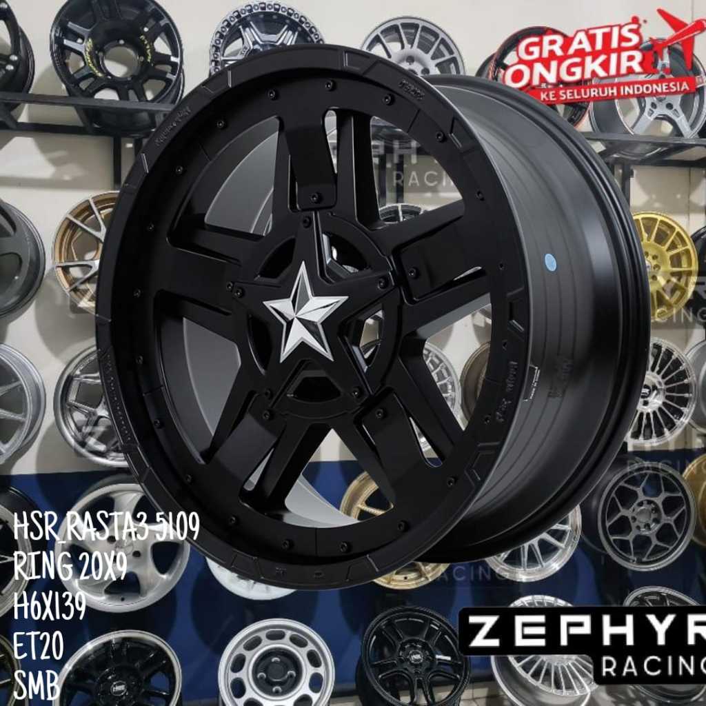 velg untuk fortuner, pajero, hilux, triton dll hsr ring 20 h6 hsr type rasta 3
