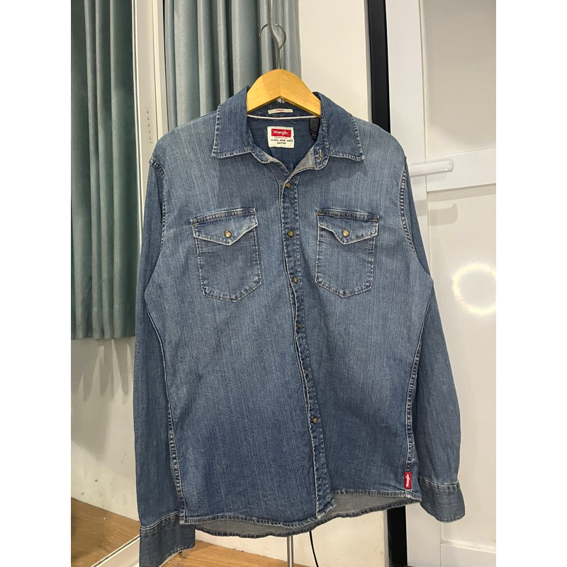kemeja wrangler denim