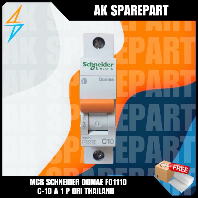 MCB SCHNEIDER DOMAE F01110 C-10 A 1 P ORI THAILAND