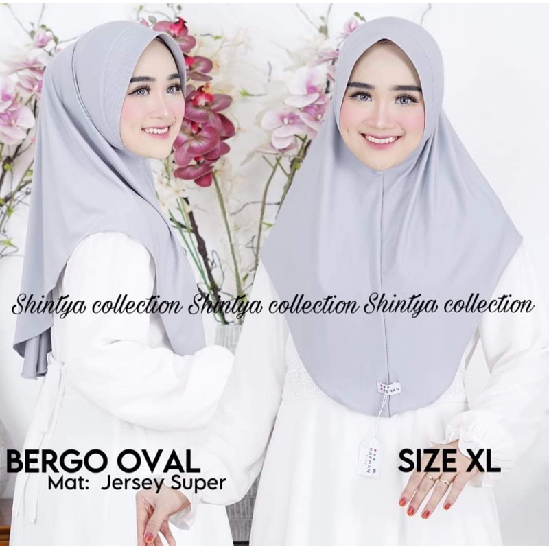 HIJAB BERGO KENAN INSTAN PET BY KENAN SIZE XL MATT JERSEY PREMIUM//hijab bergo kenan pet