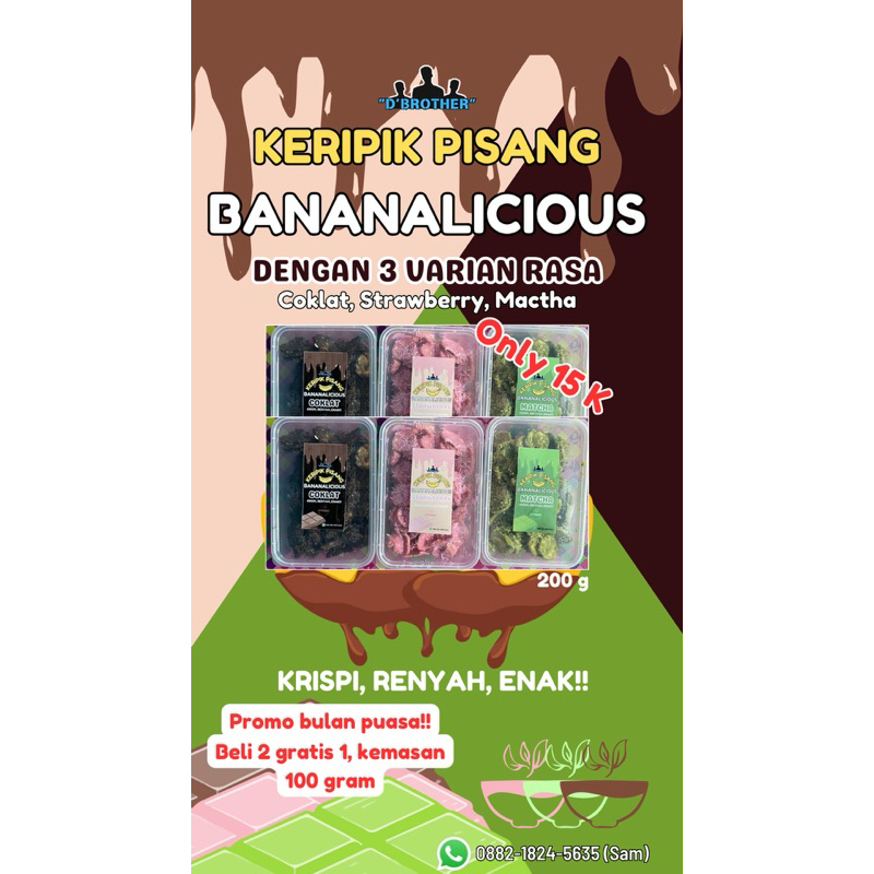 

KERIPIK PISANG ANEKA RASA BANANALICIOUS PROMO RAMADHAN BELI 2 GRATIS 1