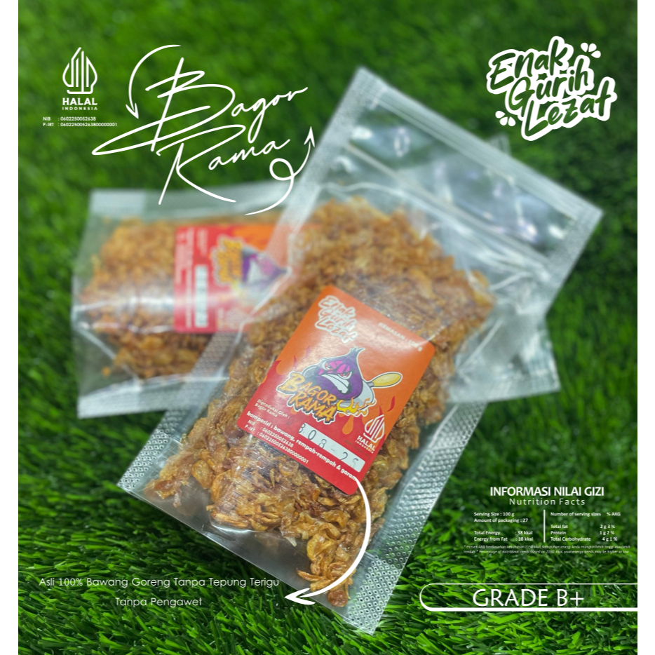 

Bawang goreng Rama / Bagor Rama Gride B+ Asli bawang goreng Nganjuk