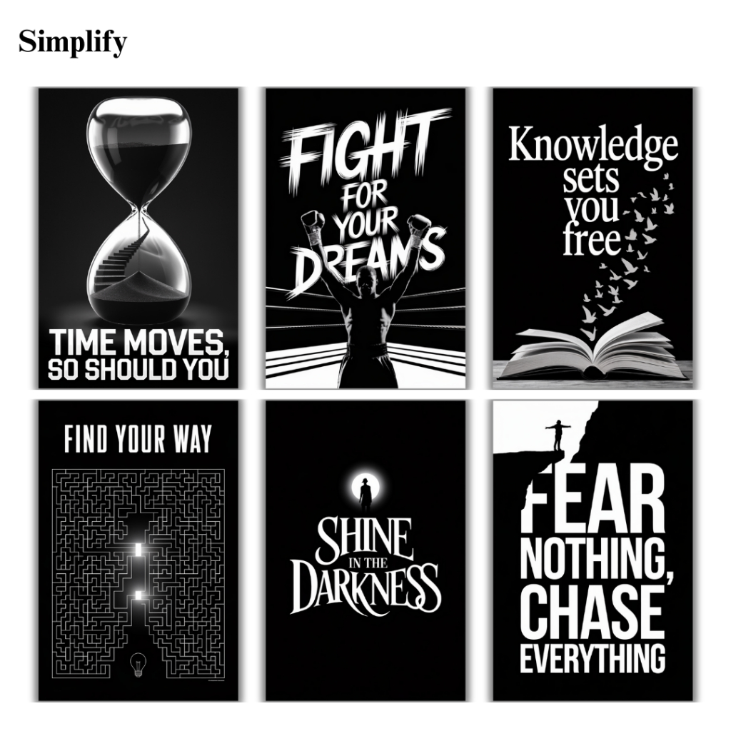 Poster Dinding Kamar Vintage Retro Aesthetic Kayu Quotes 20x30 cm | Gambar Hiasan Dinding Motivasi B