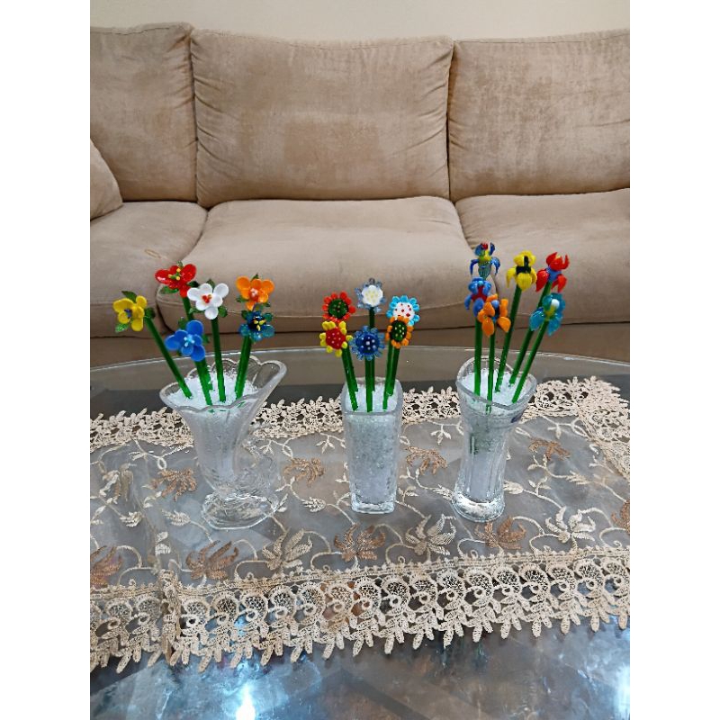 Bunga lidi kristal 1 set