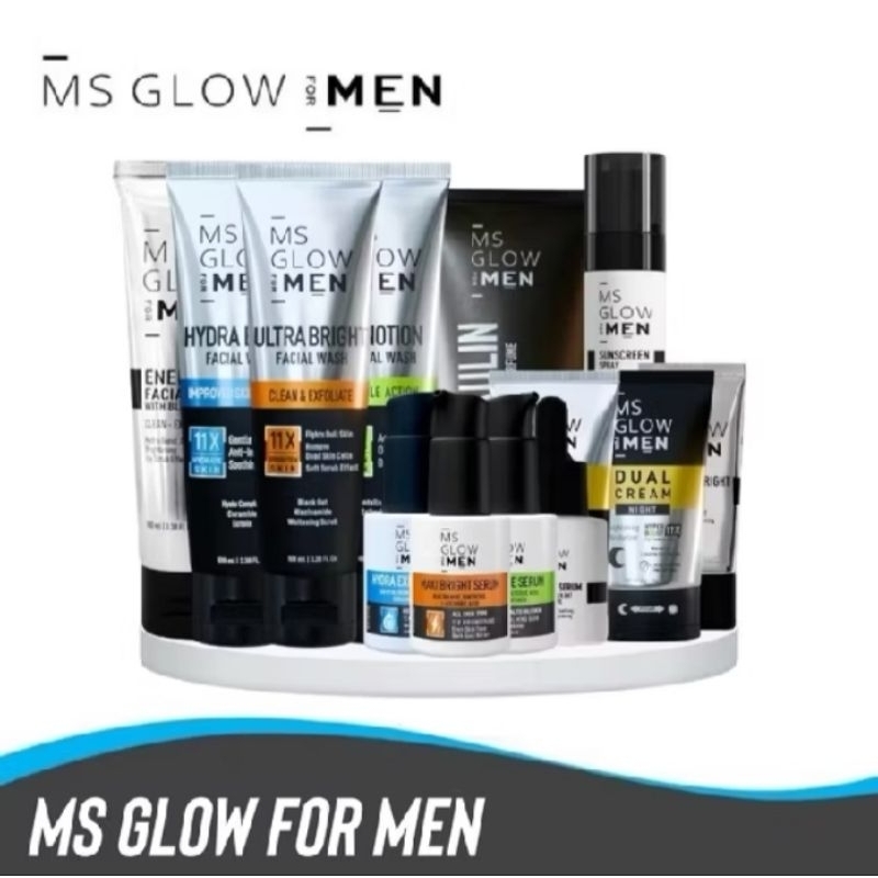 MS GLOW MAN/paket skincare ms glow men/MS glow pria/skincare pria ms glow