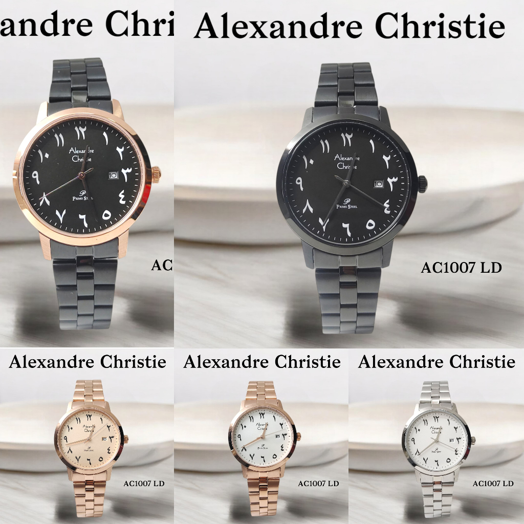 Jam Wanita Alexandre Christie AC1007 AC 1007 Arabic Stainless Stell Original Garansi Resmi Alexander