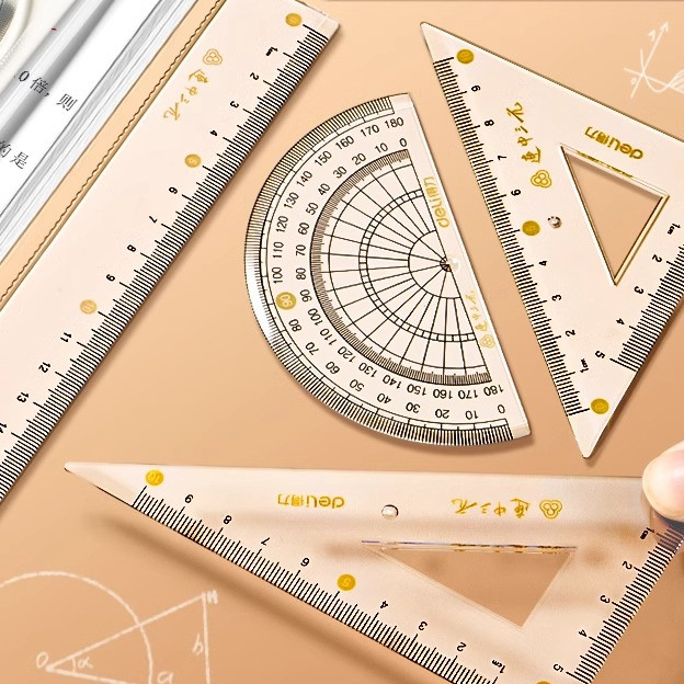 

Student Exam Precision Scale Transparent Ruler Set of Four