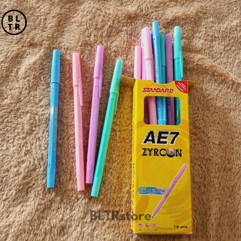 

PAK // BOLPOIN GEL 0.38mm HITAM AE7 STANDARD WARNA PASTEL MURAH (AE7ZSH) //PULPEN GEL//NEW ORIGINAL