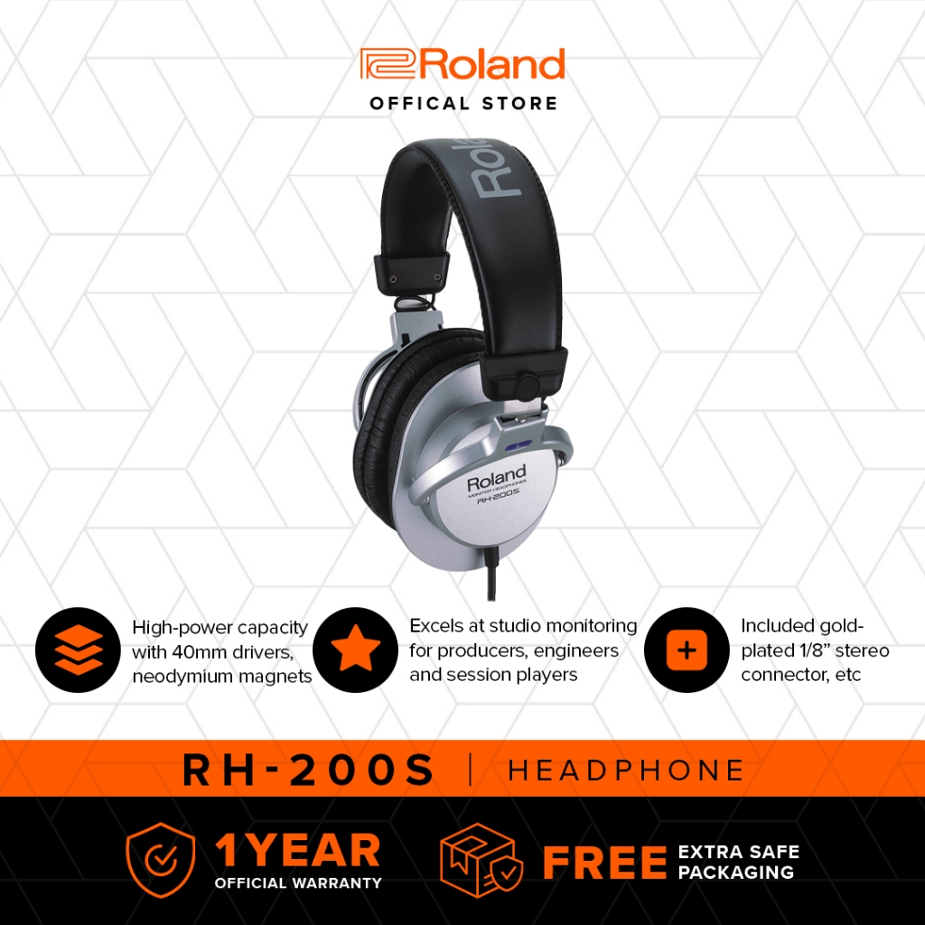 Roland RH-200 Monitor Headphones (Silver)