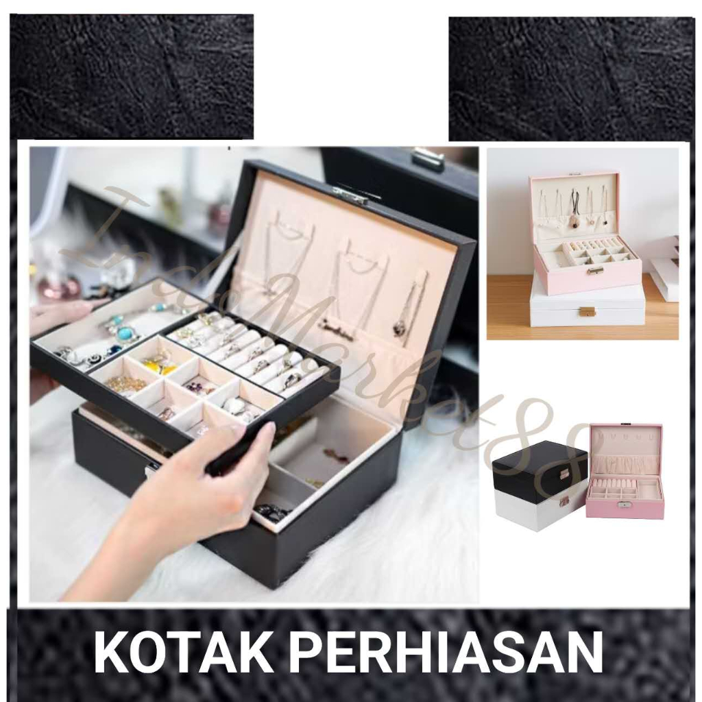 Kotak Penyimpanan Perhiasan - Box Perhiasan Travel - Tempat Perhiasan