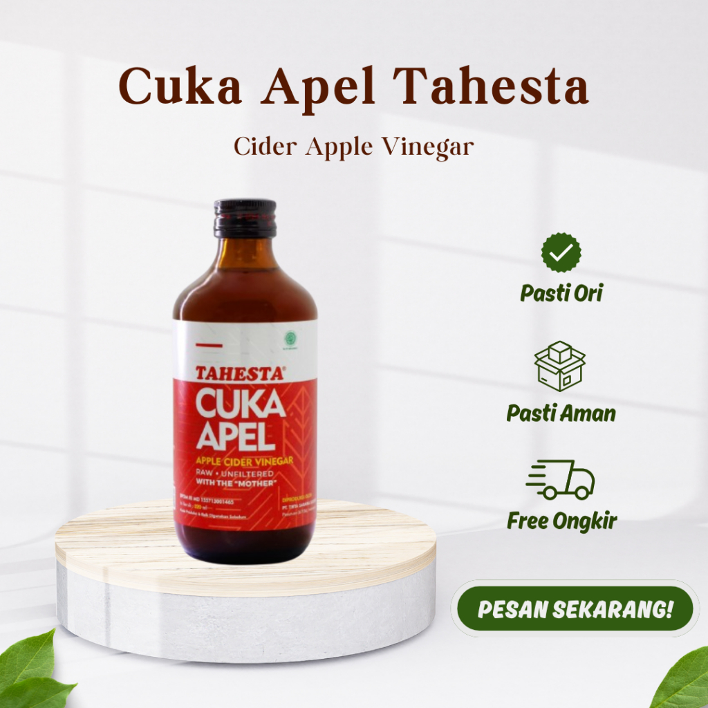 

Cuka Apel Tahesta 320ml Original - Cider Vinegar