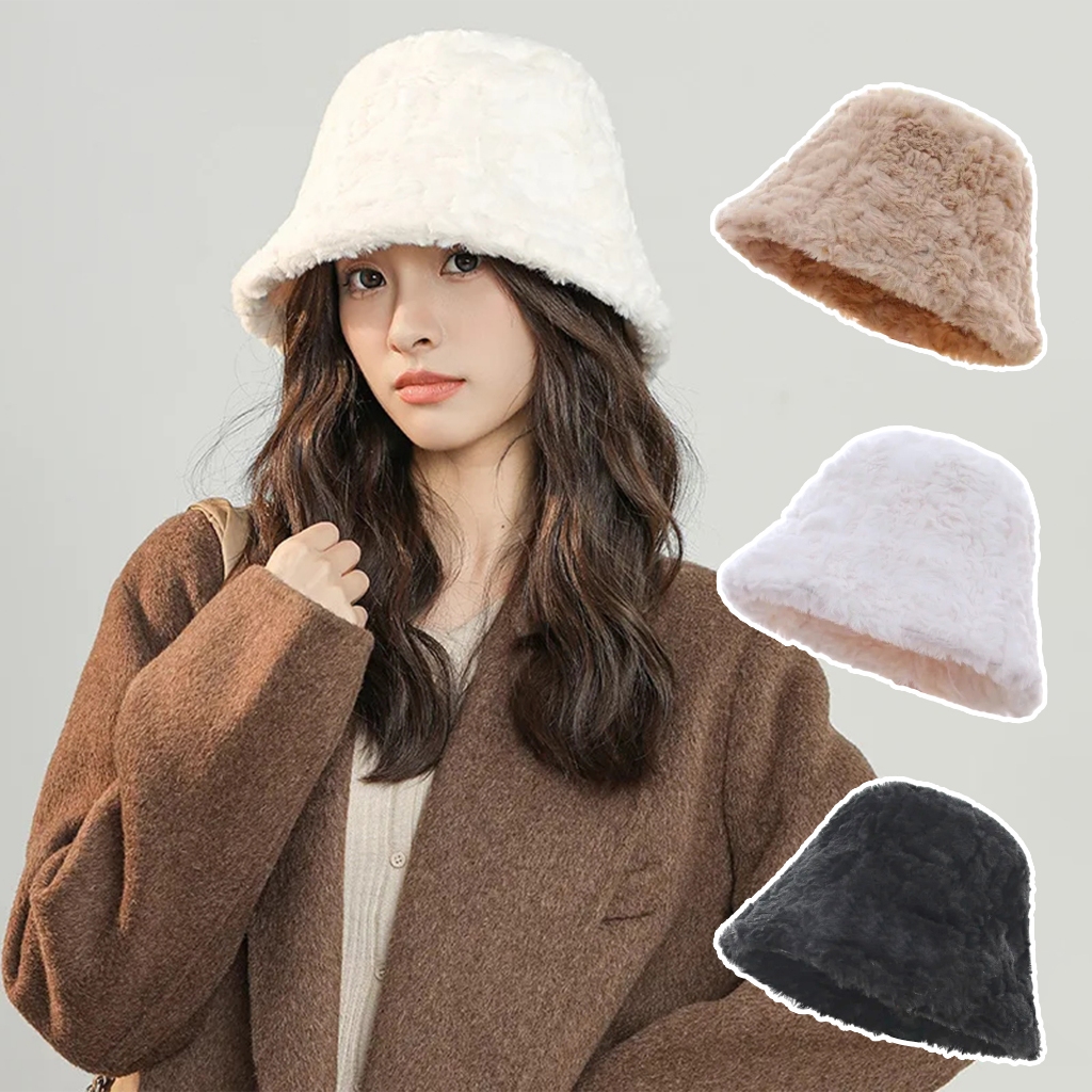 Dinasty Topi Bucket Hat Wanita Korean Styela Kekinian Topi Bulat Wanita Korean Style - B-4