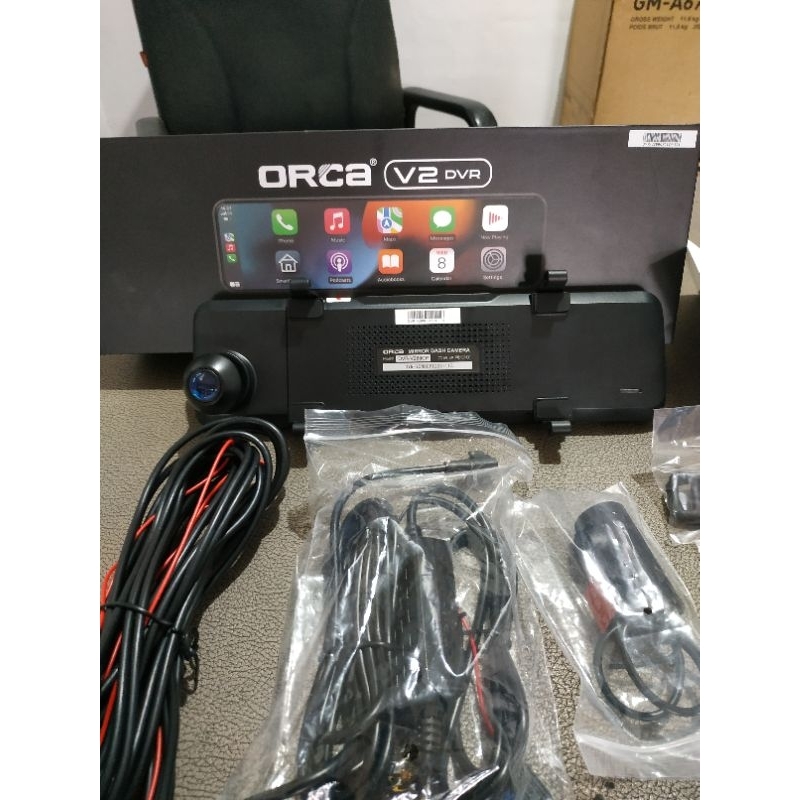 Dashcam Orca DVR V2 2Way - Dashcam spion depan belakang Orca V2 - DVR Dashcam Orca V2