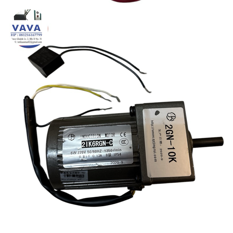 Inductrion motor 2IK6RGN-C 6W 220V 50/60HZ 1350R/min 0.8uf 0.13A IP54