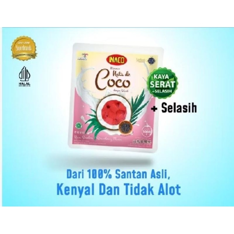 

Inaco Nata De Coco + Selasih Rasa Strawberry 1kg