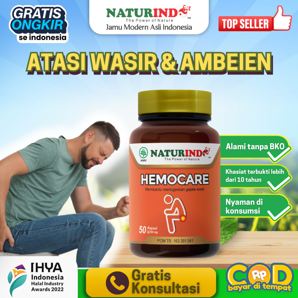 Obat Wasir Ambeien Stadium 1 4 Susah BAB Berdarah Benjolan Hemocare Herbal Ampuh Asli