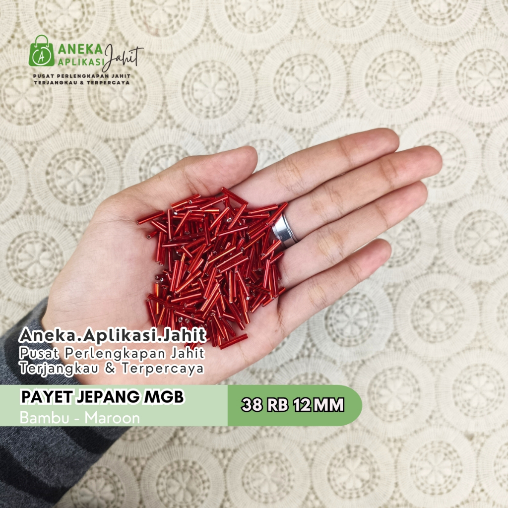 50 GRAM PAYET JEPANG MGB BAMBU RB 38 12 MM MAROON