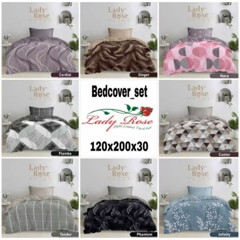 LADY ROSE - Bedcover set lady rose prime single 120x200 tinggi 30