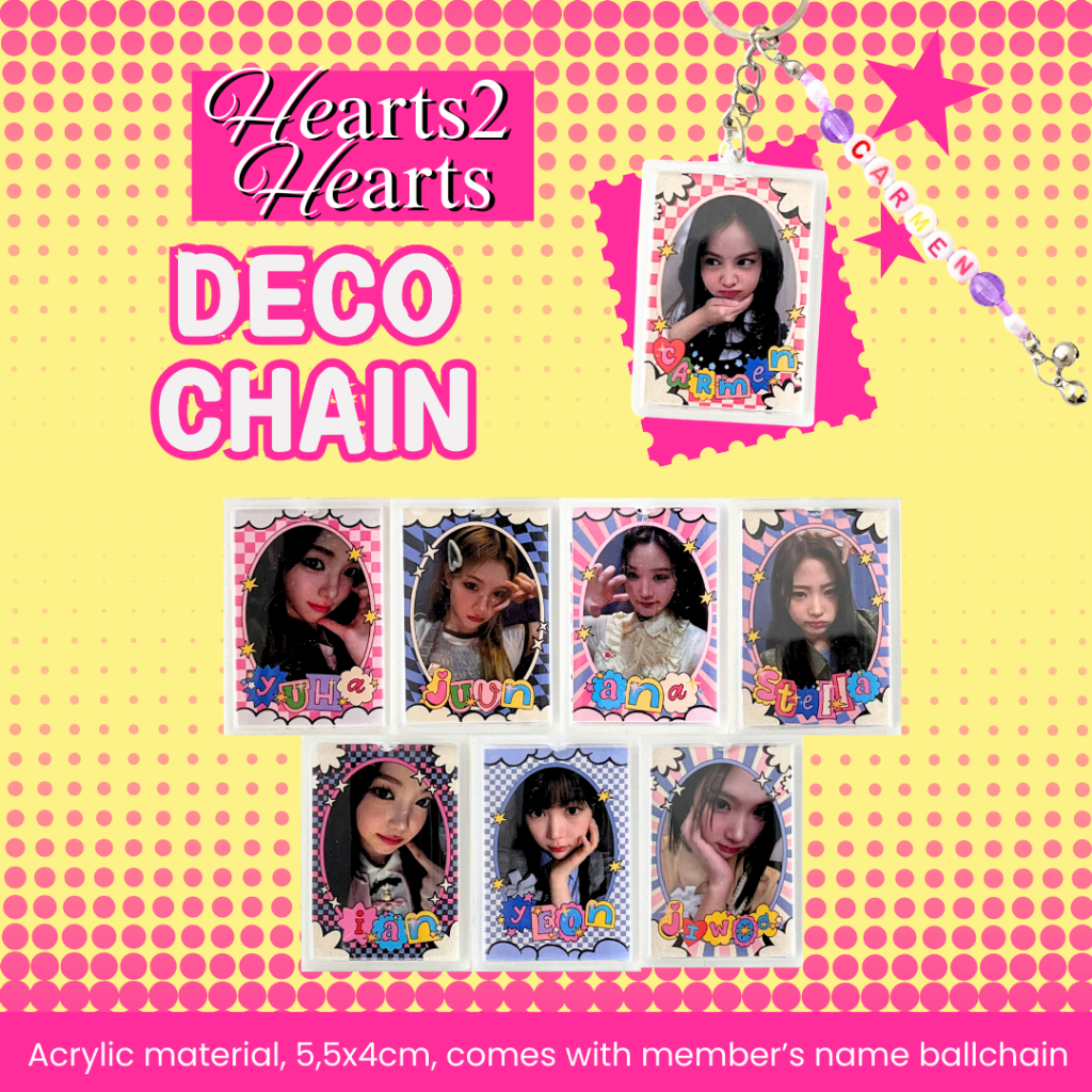 DECO CHAIN HEARTS2HEARTS , H2H - KEYCHAIN KPOP HEARTS2HEARTS, H2H
