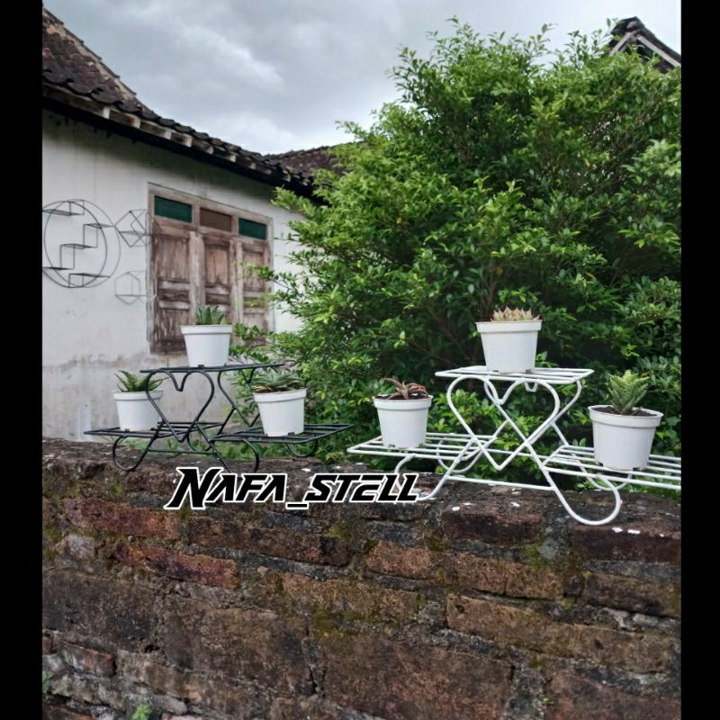 RAK BUNGA MINI SUSUN 3 MOTIF LOVE / RAK BUNGA SUSUN / RAK BUNGA MINI