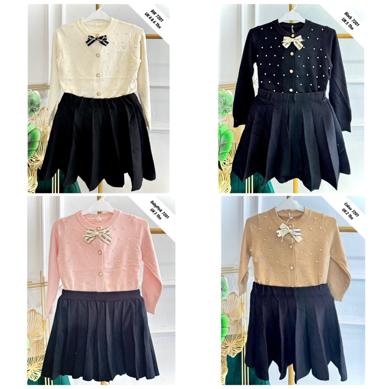 SETELAN ROK RAJUT ANAK 2-6 TAHUN KODE 7201