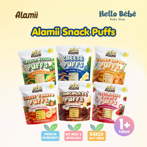

Alamii Snack Puffs 30gr Snack Cemilan Anak MPASI Makanan Ringan Bayi