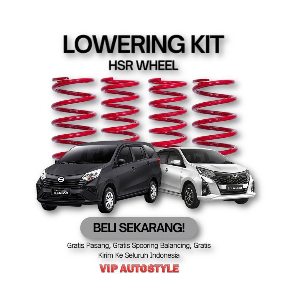 Per LOWERING KIT HSR RED TOYOTA CALYA/SIGRA - Per Ceper - Per HSR Wheels