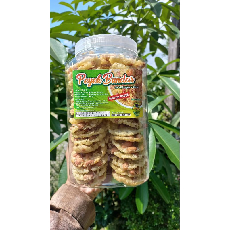 

peyek koin kacang kue lebaran rempeyek toples 2 literan
