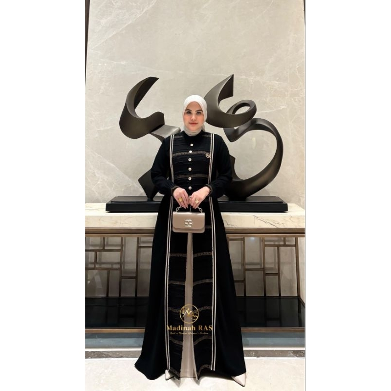 Gamis Cashmere Luna, Vania Dress ori Madinah.ras