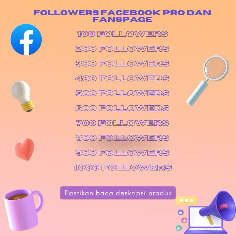 FOLLOWERS FACEBOOK FANSPAGE MURAH GARANSI
