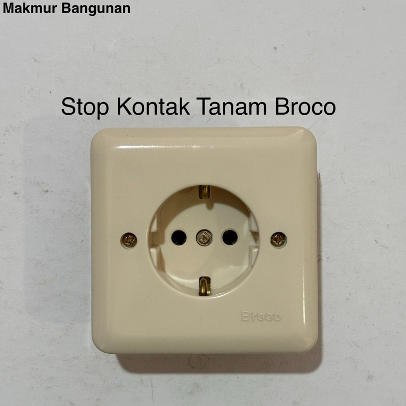 Stop Kontak Tanam Inbow Broco 5511U | Stop Kontak Segi Broco | Colokan Listrik Dinding