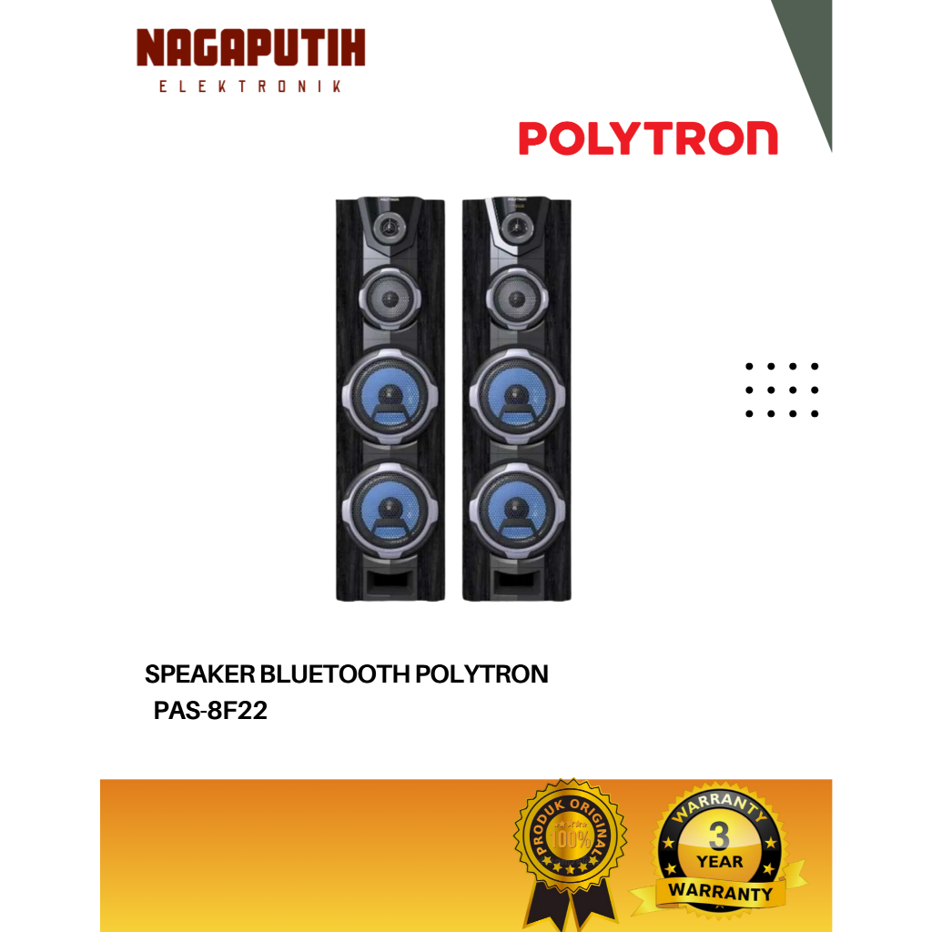 POLYTRON SPEAKER ACTIVE PAS-8F22 GARANSI