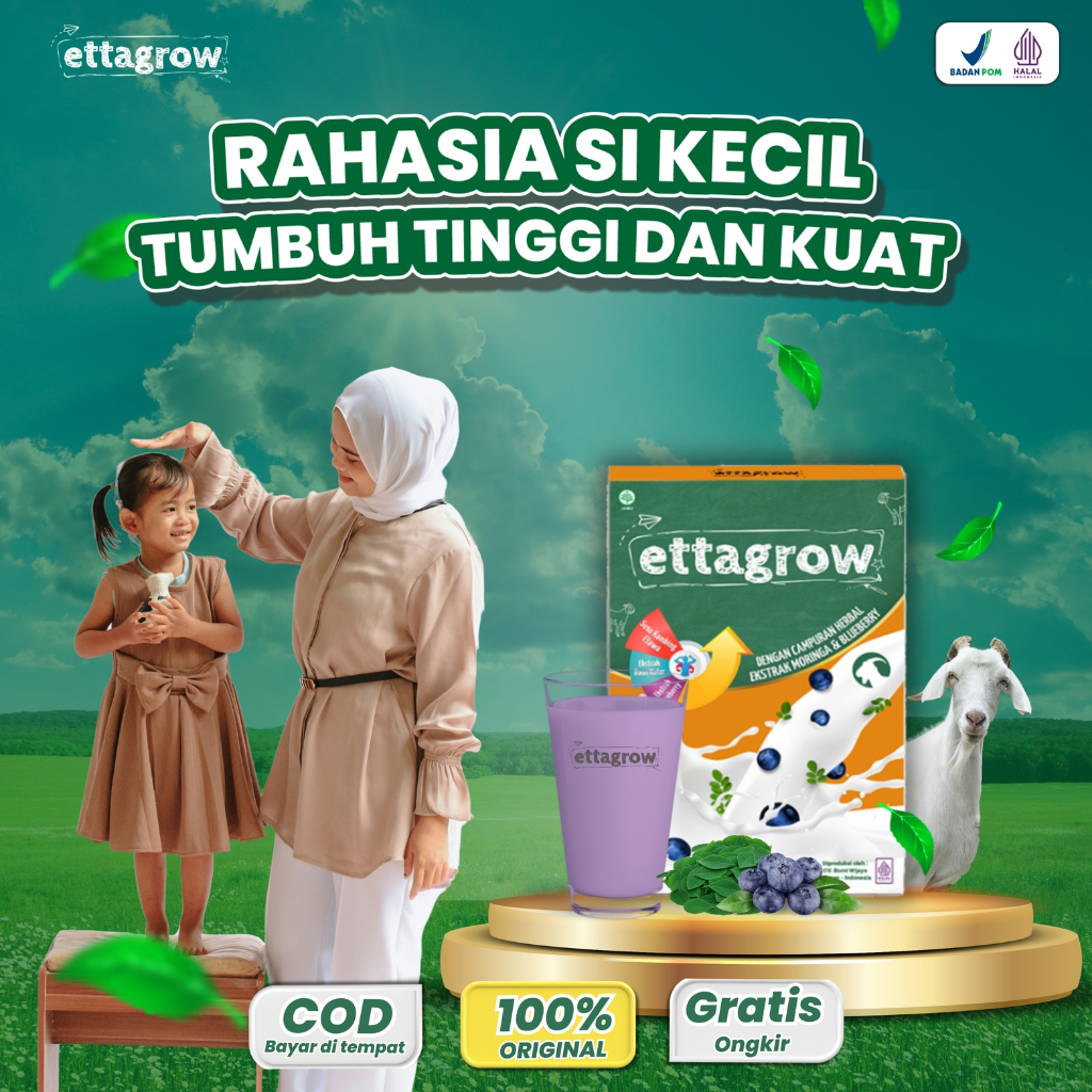 

Susu Ettagrow Meningkatkan Tinggi Badan Anak dan Menambah Nafsu Makan Rasa Blueberry Original 200gr