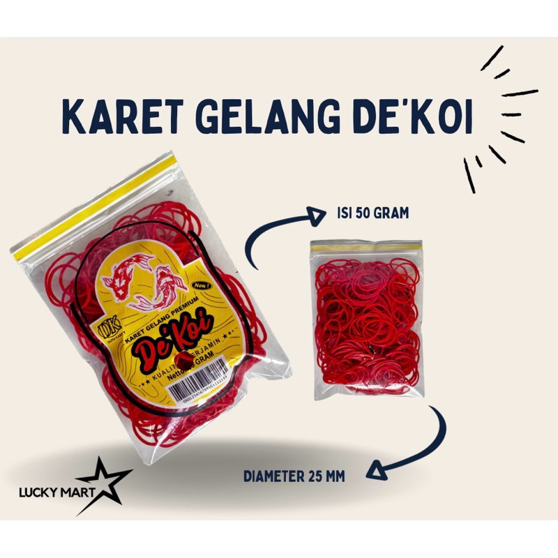 

KARET GELANG IMPORT " DE KOI " MERAH