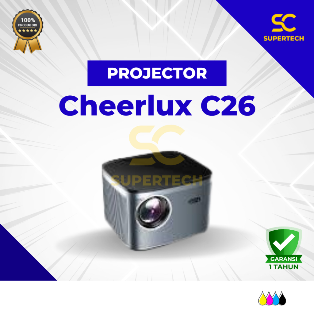 Projektor Cheerlux Proyektor C26 C 26 ANDROID WIFI Bluetooth Projector AutoFocus Proyector