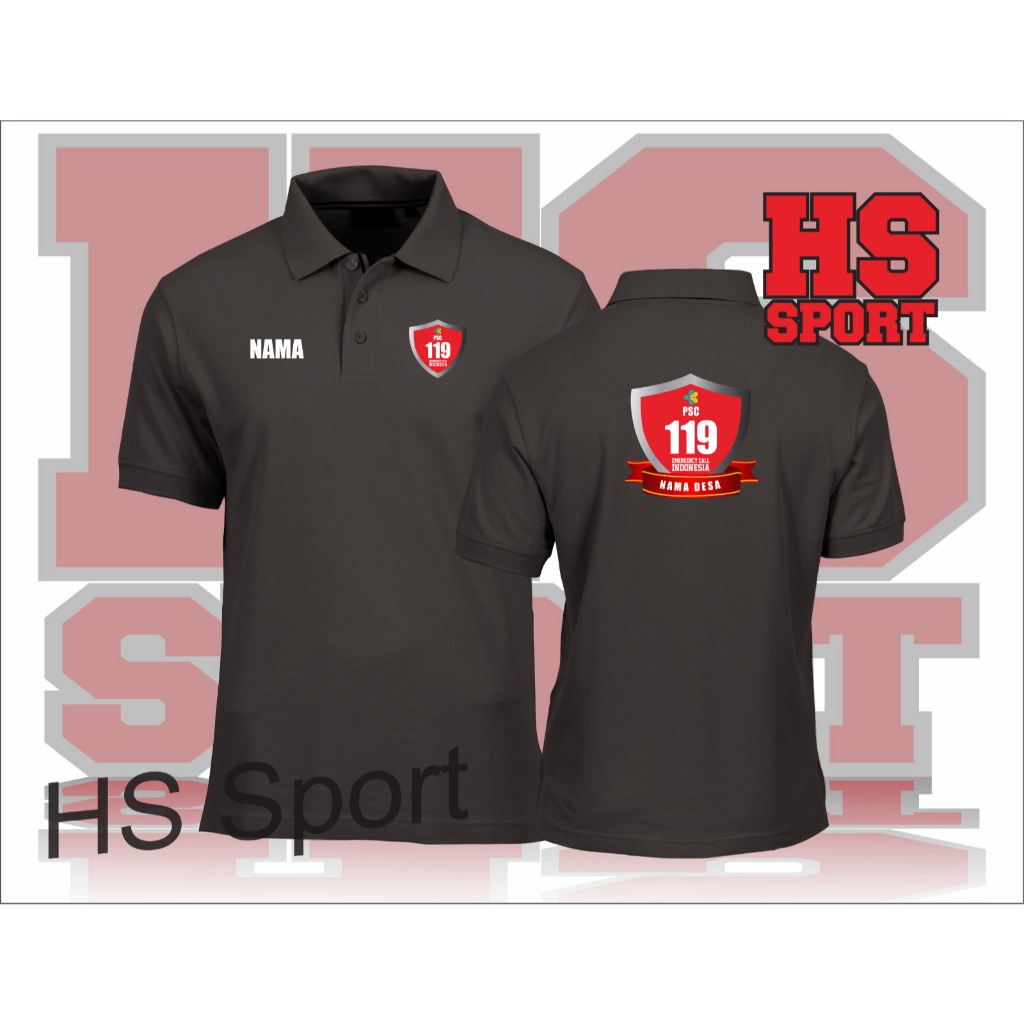 BAJU KERAH 119 PSC safety CENTER  119 kedaruratan - BAJU KESEHATAN LOGO PSC