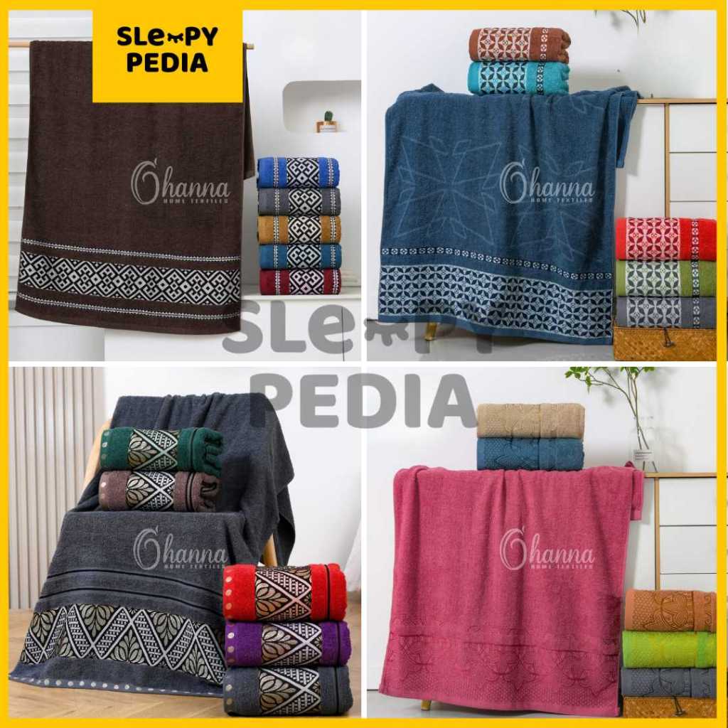 Handuk Mandi Jumbo Katun Ohanna Ukuran 80x160cm - Sleepypedia