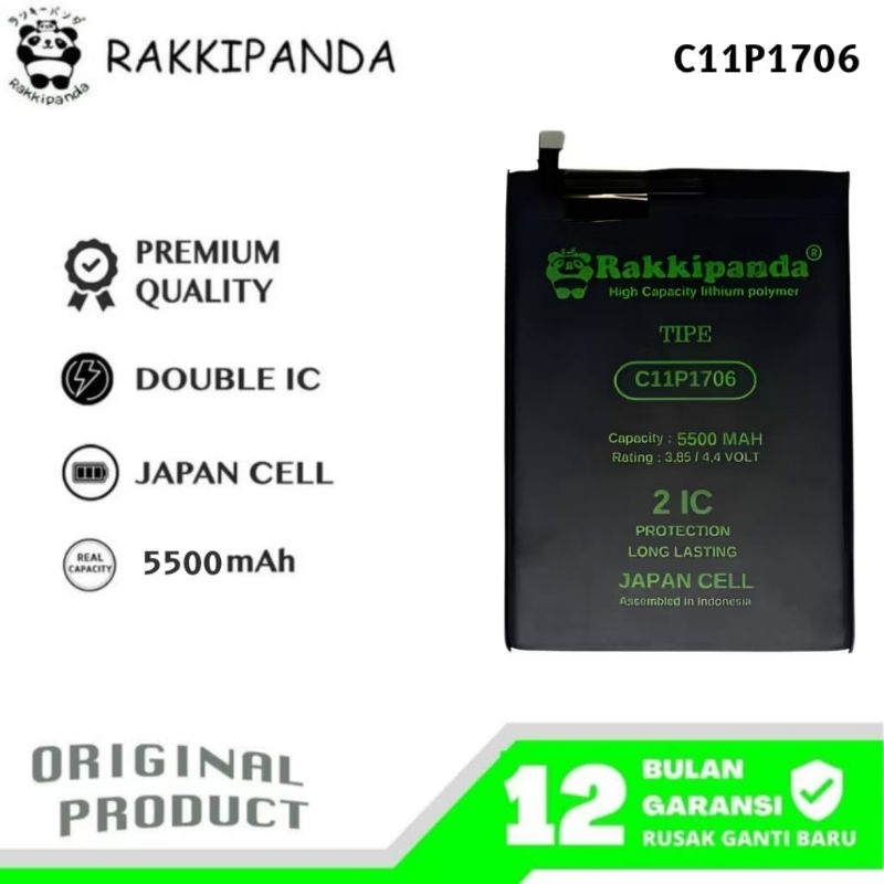 Baterai Rakki Panda Double Power Asus Zenfone Max Pro M1 / Max Pro M2 / C11P1706