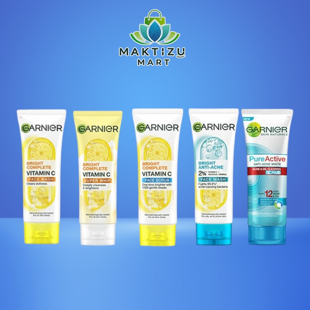 GARNIER PENCUCI MUKA LIGHT COMPLETE BRIGHTENING WHITESPEED LEMON  KUNING 50ML - 100ML MAKTIZU MART
