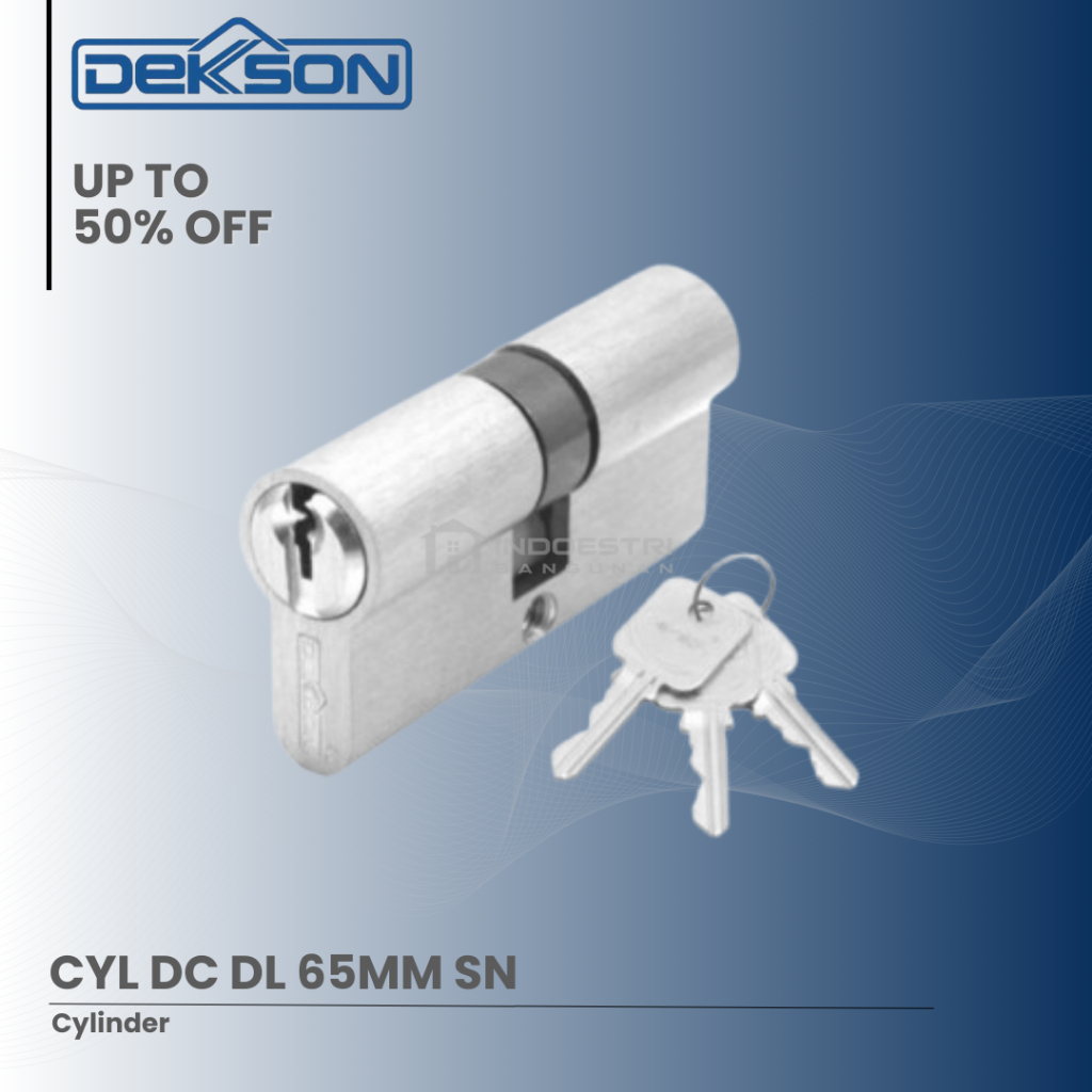 Cylinder Kunci Dekkson CYL DC DL 65MM SN (Cylinder Pintu Aluminium)
